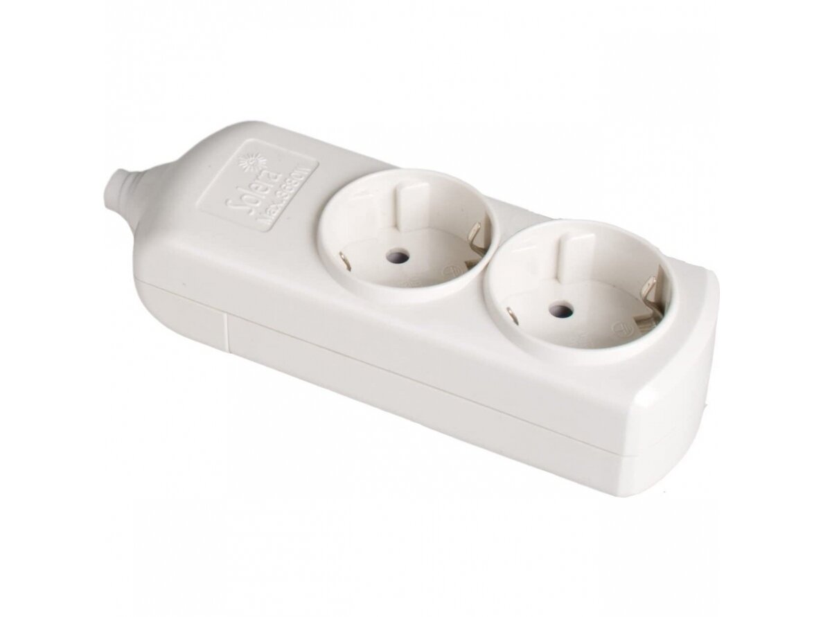 Kištukinis lizdas | 2xSchuko | 16A | 250V | 3680W | su įžeminimu | atsparus UV | baltas | Solera | 8002 Kištukinis lizdas | 2xSchuko | 16A | 250V | 3680W | su įžeminimu | atsparus UV | baltas | Solera | 8002