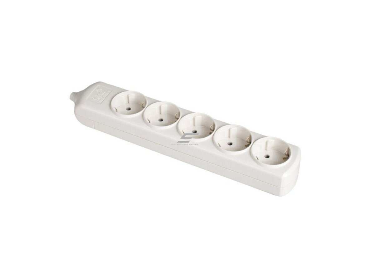Kištukinis lizdas | 5xSchuko | 16A | 250V | 3680W | su įžeminimu | atsparus UV | baltas | Solera | 8005