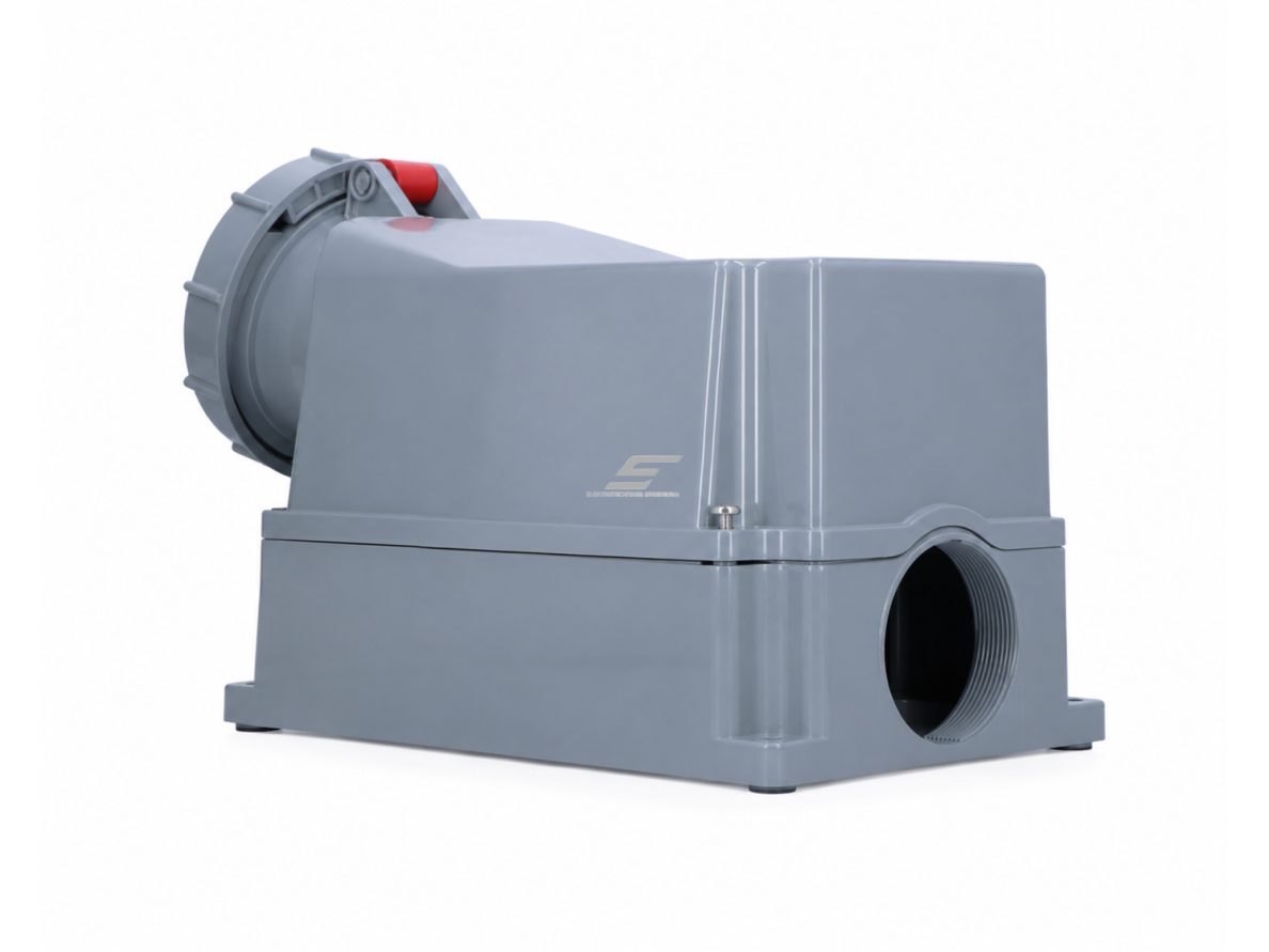 Pramoninis virštinkinis CEE lizdas | 5P | 125A | 400V | IP67 | raudonas | 6h | su priveržiamais gnybtais 2 Pramoninis virštinkinis CEE lizdas | 5P | 125A | 400V | IP67 | raudonas | 6h | su priveržiamais gnybtais 2