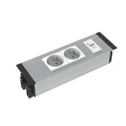 Блок розеток | встраиваемый в мебель | 2xSchuko | 1xUSB | TEM