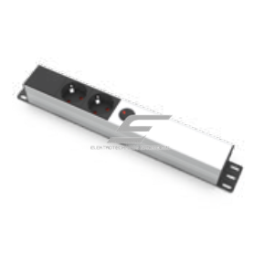 Blok gniazd wtykowych z oświetleniem LED | montaż magnetyczny | 2xSchuko | 13cm listwa LED | 230V | TEM Blok gniazd wtykowych z oświetleniem LED | montaż magnetyczny | 2xSchuko | 13cm listwa LED | 230V | TEM