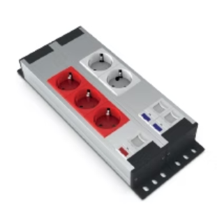 Socket block | surface mounted | 2xschuko | 3xUPS | 2xCat6 | 1xCat3 | TEM Socket block | surface mounted | 2xschuko | 3xUPS | 2xCat6 | 1xCat3 | TEM