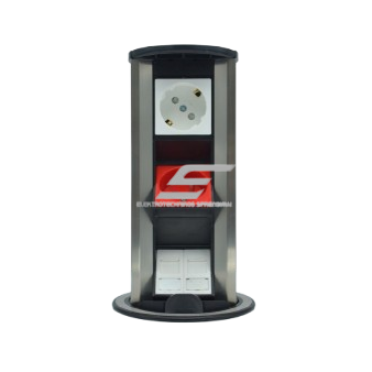 USB-A + USB-C socket | 2 gangs | 2 modules | 3000mA | 5V | flush-mounted | black 2 USB-A + USB-C socket | 2 gangs | 2 modules | 3000mA | 5V | flush-mounted | black 2