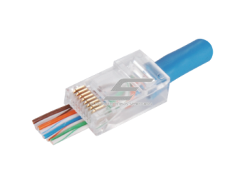 Tinklo kištukas | jungtis RJ45 (8P8C) | UTP CAT 5e kabeliui | neekranuotas | perveriamas | skaidrus | ALANTEC | WT118 1