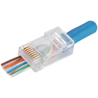 Võrgu pistik | RJ45 ühendus (8P8C) | UTP CAT 5e kaablile | varjestamata | läbiv | läbipaistev 1