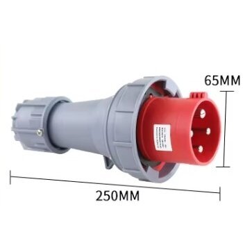 Tööstuslik kolmekoonuslik pistik 4P | 63A | 3P+N+E | 380V | IP67 1 Tööstuslik kolmekoonuslik pistik 4P | 63A | 3P+N+E | 380V | IP67 1