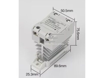 Pramoninė kietojo kūno puslaidininkinė SSR elektroninė perjungimo relė DC-DC | ant DIN | 1F | 25A | 5-200VDC | 3-32VDC