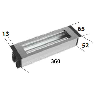 Socket box | for furniture installation | 14+2 modules (22.5mm) | TEM 1 Socket box | for furniture installation | 14+2 modules (22.5mm) | TEM 1