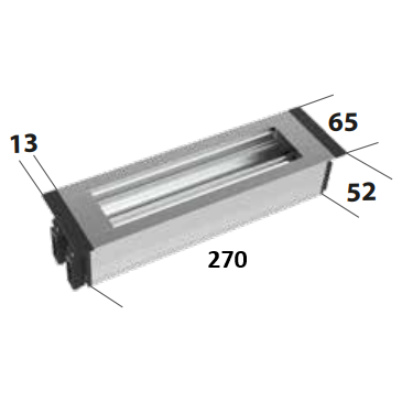 Socket box | for furniture installation | 10+2 modules (22.5mm) | TEM 1