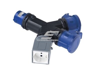 Kištukas | adapteris | perėjimas | iš 3P 16A 6h 230V į 230V 2x3P 16A + 1xSchuko | IP40 | FAMATEL | 16010 Kištukas | adapteris | perėjimas | iš 3P 16A 6h 230V į 230V 2x3P 16A + 1xSchuko | IP40 | FAMATEL | 16010