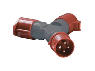 Kištukas | adapteris | perėjimas | pramoninis | 4P | 16A | iš 380V į 380V | IP44 | IEK | PAS22-016-4 | 4606056025941