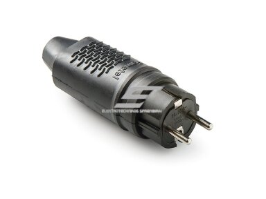 Kištukas | schuko | nešiojamas | ant laido | su įžeminimu | 16A | 230V | 2P+E | tiesus | gumuotas | juodas | IP44 | FAMATEL | 1107 Kištukas | schuko | nešiojamas | ant laido | su įžeminimu | 16A | 230V | 2P+E | tiesus | gumuotas | juodas | IP44 | FAMATEL | 1107