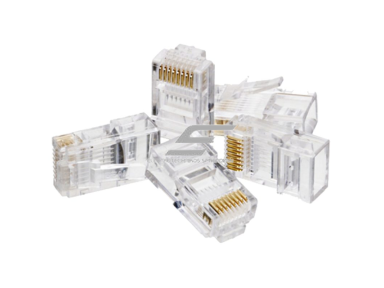 Tinklo kištukas | jungtis RJ45 (8P8C) | UTP CAT 5e kabeliui | neekranuotas | skaidrus | ALANTEC | WT001OP Tinklo kištukas | jungtis RJ45 (8P8C) | UTP CAT 5e kabeliui | neekranuotas | skaidrus | ALANTEC | WT001OP