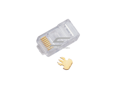 Tinklo kištukas | jungtis RJ45 (8P8C) | UTP CAT 5e kabeliui | neekranuotas | skaidrus | ALANTEC | WT001OP Tinklo kištukas | jungtis RJ45 (8P8C) | UTP CAT 5e kabeliui | neekranuotas | skaidrus | ALANTEC | WT001OP