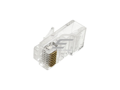 Tinklo kištukas | jungtis RJ45 (8P8C) | UTP CAT 5e kabeliui | neekranuotas | perveriamas | skaidrus | ALANTEC | WT118