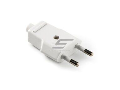Kištukas | schuko | nešiojamas | ant laido | be įžeminimo | 10A | 230V | 2P | tiesus | baltas | IP20 | FAMATEL | 1001 Kištukas | schuko | nešiojamas | ant laido | be įžeminimo | 10A | 230V | 2P | tiesus | baltas | IP20 | FAMATEL | 1001
