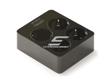 Kištukinis lizdas | 4xSchuko | 16A | 250V | 3680W | su įžeminimu | atsparus UV | juodas | FAMATEL | 2504-N Kištukinis lizdas | 4xSchuko | 16A | 250V | 3680W | su įžeminimu | atsparus UV | juodas | FAMATEL | 2504-N