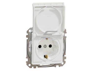Kištukinis lizdas | su dangteliu | 16A | potinkinis | IP44 | baltas | Sedna Design | Schneider Electric | SDD211023