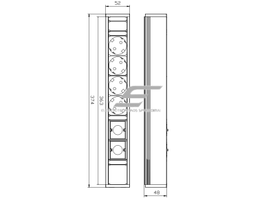 Kištukinių lizdų blokas | montuojamas į baldus | 4xSchuko | 2xKeystone (tiesus LAN/HDMI)/2xLaidų lizdai | 374x52x48mm | 0,2m kabelis | GST | juodas | Bachmann SA.PO.4.2 Kištukinių lizdų blokas | montuojamas į baldus | 4xSchuko | 2xKeystone (tiesus LAN/HDMI)/2xLaidų lizdai | 374x52x48mm | 0,2m kabelis | GST | juodas | Bachmann SA.PO.4.2