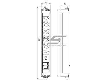 Kištukinių lizdų blokas | montuojamas į baldus | 5xSchuko | 2xUSB-A+C | 2xKeystone (90° LAN/HDMI) | 397x52x48mm | GST | juodas | Bachmann SA.PO.5.1.USB Kištukinių lizdų blokas | montuojamas į baldus | 5xSchuko | 2xUSB-A+C | 2xKeystone (90° LAN/HDMI) | 397x52x48mm | GST | juodas | Bachmann SA.PO.5.1.USB