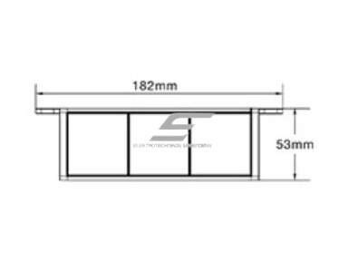 Kištukinių lizdų blokas | montuojamas po stalu | 2xSchuko | 1xUSB-C | 1xUSB-A | 182x53mm | juodas Kištukinių lizdų blokas | montuojamas po stalu | 2xSchuko | 1xUSB-C | 1xUSB-A | 182x53mm | juodas