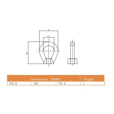 Eye nut for overhead lines | hot-dip galvanized | 63.5x76.2mm | Ø38mm | carbon steel Eye nut for overhead lines | hot-dip galvanized | 63.5x76.2mm | Ø38mm | carbon steel