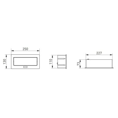 Kontaktligzdu bloks | montējams mēbelēs | aizverams | 3x Schuko | 250x130x73mm | 1,5m kabelis | balts | IP20 | GTV | AE-PBSC3GS-10N | 5902801433733