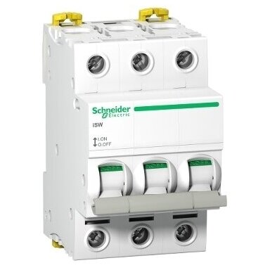 Modulārais slēdzis-atdalītājs | 3P | 40A | 415V | DIN | Schneider Electric | iSW | A9S65340 Modulārais slēdzis-atdalītājs | 3P | 40A | 415V | DIN | Schneider Electric | iSW | A9S65340