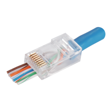 Tīkla spraudnis | RJ45 savienotājs (8P8C) | UTP CAT 5e kabelim | neekranēts | caurlaidīgs | caurspīdīgs