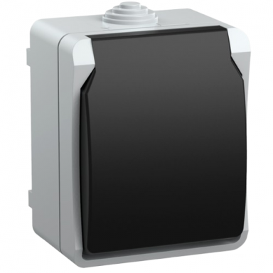 Socket outlet | 1 gang | surface-mounted | IP54 | with cover | 2P+E | 4606056081497 Socket outlet | 1 gang | surface-mounted | IP54 | with cover | 2P+E | 4606056081497