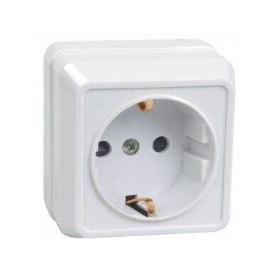 Socket outlet | 1-gang | with earthing | 16A | surface-mounted | IP20 | white | Oktava | ERO11-K01-16-DC | 4606056210361 Socket outlet | 1-gang | with earthing | 16A | surface-mounted | IP20 | white | Oktava | ERO11-K01-16-DC | 4606056210361