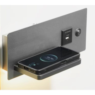 Bezvadu mobilā tālruņa uzlādes stacija | 1xUSB-A | 1xUSB-C | ar slēdzi | sudraba Bezvadu mobilā tālruņa uzlādes stacija | 1xUSB-A | 1xUSB-C | ar slēdzi | sudraba