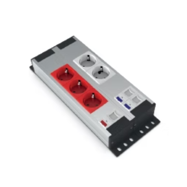 Socket block | surface mounted | 2xschuko | 3xUPS | 2xCat6 | 1xCat3 | TEM Socket block | surface mounted | 2xschuko | 3xUPS | 2xCat6 | 1xCat3 | TEM