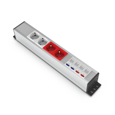 Socket block | surface mounted | 2xschuko | 2xUPS | 2xCat6 | 2xRJ11 (Cat3) | TEM Socket block | surface mounted | 2xschuko | 2xUPS | 2xCat6 | 2xRJ11 (Cat3) | TEM