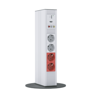 Socket block | surface-mounted | 4xSchuko | 4xUPS | 2xUSB | 2xHDMI | 2xRCA | TEM Socket block | surface-mounted | 4xSchuko | 4xUPS | 2xUSB | 2xHDMI | 2xRCA | TEM