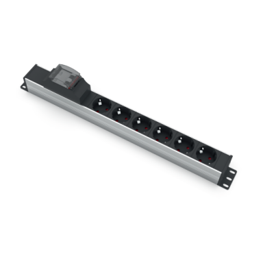 Surface-mounted socket block | 6xschuko | with automatic circuit breaker 2P 16A B | TEM Surface-mounted socket block | 6xschuko | with automatic circuit breaker 2P 16A B | TEM