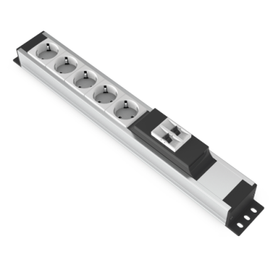 Surface-mounted socket block | 5xschuko | with automatic circuit breaker | TEM Surface-mounted socket block | 5xschuko | with automatic circuit breaker | TEM
