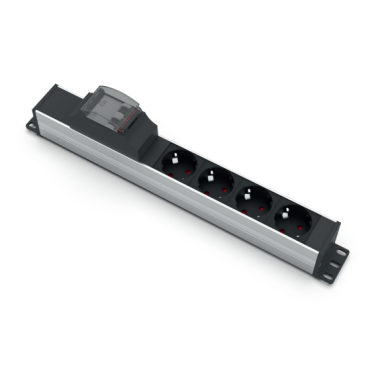 Surface-mounted socket block | 4xschuko | with automatic circuit breaker 2P 16A B | TEM Surface-mounted socket block | 4xschuko | with automatic circuit breaker 2P 16A B | TEM