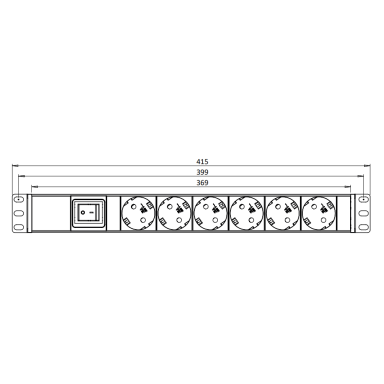 Surface-mounted socket block | 6xSchuko | with switch | TEM Surface-mounted socket block | 6xSchuko | with switch | TEM