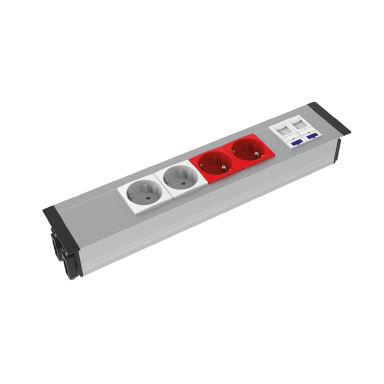 Kontaktligzdu bloks | mēbelēs iebūvējams | 2xSchuko | 2xUPS | 2xCat6 | TEM Kontaktligzdu bloks | mēbelēs iebūvējams | 2xSchuko | 2xUPS | 2xCat6 | TEM