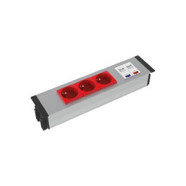 Kontaktligzdu bloks | mēbelēs iebūvējams | 3xUPS | 1xCat6 | 1xCat3 | TEM Kontaktligzdu bloks | mēbelēs iebūvējams | 3xUPS | 1xCat6 | 1xCat3 | TEM