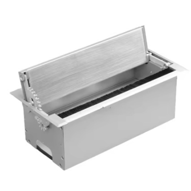 Power socket block | furniture mounted | 3xSchuko | 300x145x130mm | silver | IP21 Power socket block | furniture mounted | 3xSchuko | 300x145x130mm | silver | IP21