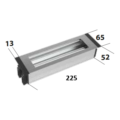 Rozetes kārba | montāžai mēbelēs | 8+2 moduļi (22,5mm) | TEM Rozetes kārba | montāžai mēbelēs | 8+2 moduļi (22,5mm) | TEM