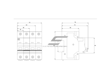 Modulinis kirtiklis | 2P | 50A | IP20 | DIN | Promfactor Baltic | EVO | FSD32050 | 4779040154412 1