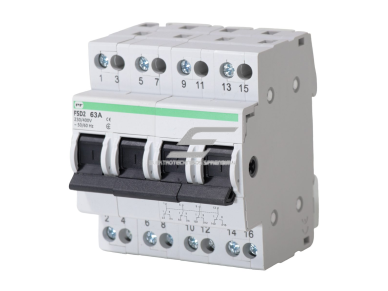 Modulinis galios perjungiklis | kirtiklis elektros generatoriams | 1-0-2 | 4P | 63A | IP20 | DIN | Promfactor Baltic | FSD24063 Modulinis galios perjungiklis | kirtiklis elektros generatoriams | 1-0-2 | 4P | 63A | IP20 | DIN | Promfactor Baltic | FSD24063