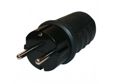 Kištukas | schuko | nešiojamas | ant laido | su įžeminimu | 16A | 230V | 2+PE | gumuotas | tiesus | juodas | IP44 | 63791 | 4013920112575 Kištukas | schuko | nešiojamas | ant laido | su įžeminimu | 16A | 230V | 2+PE | gumuotas | tiesus | juodas | IP44 | 63791 | 4013920112575