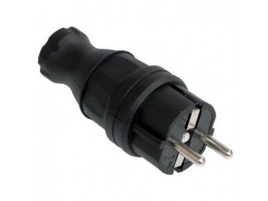 Kištukas 2+PE PVC TIESUS SU ĮŽEMINIMU IP44