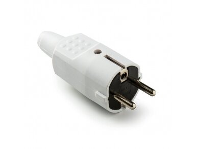 Kištukas | schuko | nešiojamas | ant laido | su įžeminimu | 16A | 230V | 2P+E | tiesus | PVC | baltas | IP20 | FAMATEL | 1104-B Kištukas | schuko | nešiojamas | ant laido | su įžeminimu | 16A | 230V | 2P+E | tiesus | PVC | baltas | IP20 | FAMATEL | 1104-B