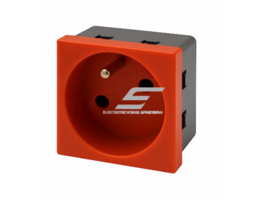 Modulinis kištukinis lizdas | su įžeminimu | įmontuojamas | 1xUPS | 16A | 45x45mm | raudonas | ESP26-02-08 Modulinis kištukinis lizdas | su įžeminimu | įmontuojamas | 1xUPS | 16A | 45x45mm | raudonas | ESP26-02-08