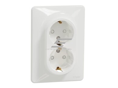 Kištukinis lizdas | 2 vietų | su apsaugine užsklanda ir rėmeliu | 16A | potinkinis | IP20 | baltas | Sedna Design | Schneider Electric | SDD311221 Kištukinis lizdas | 2 vietų | su apsaugine užsklanda ir rėmeliu | 16A | potinkinis | IP20 | baltas | Sedna Design | Schneider Electric | SDD311221
